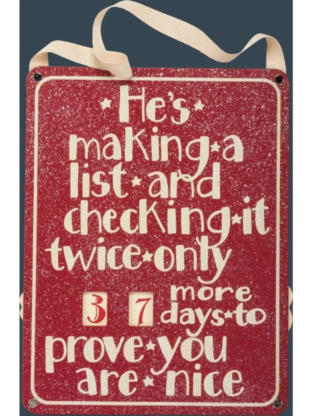 Count Down Christmas Advent Calendar Hanging 11
